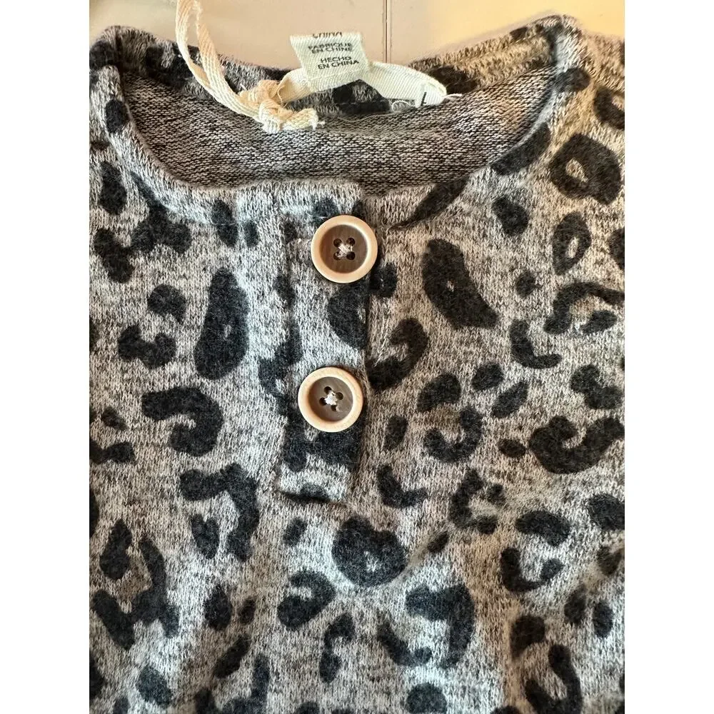 Jessica Simpson Baby Girl Leopard 2 Piece Set Outfit Size 3/6M Animal‎ Print